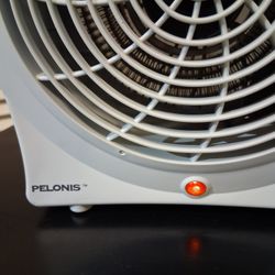 Polinis Electric Fan Heater Deluxe 2 Switch Built In Thermostat Auto Shut Off  Portable 