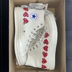 Converse Chuck Taylor All Star 70 Hi Comme des Garcons PLAY Multi-Heart White