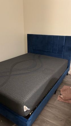 Blue bed frame