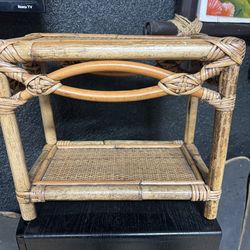 Vintage  Boho Chic Bamboo / Bookshelf COLLECTIBLE