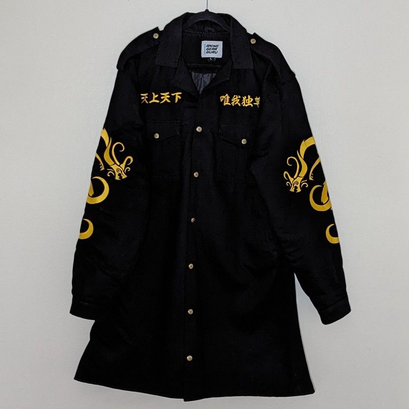 Anime Gear Guru Tokyo Revengers Golden Dragon Long Coat Jacket