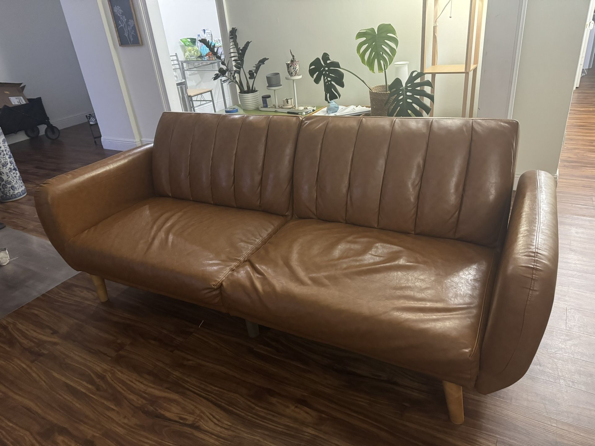 Brown Camel Futon Sofa