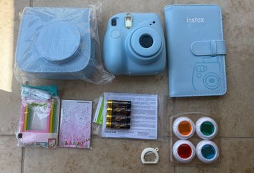 NEW Fujifilm Instax Mini 7+ Camera Bundle - Blue