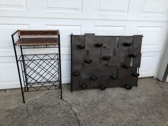 Wine rack. & candle holder. U can use for small plants