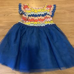 Cat & Jack Dress Size 2T Rainbow Hearts