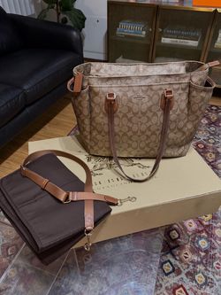 Coach Signature Baby Bag / Large Multi-Function Diaper Tote