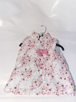 WonderKids Heart Print Puffer Vest - 24 Months