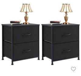 Black night stands/end tables - Set of 2