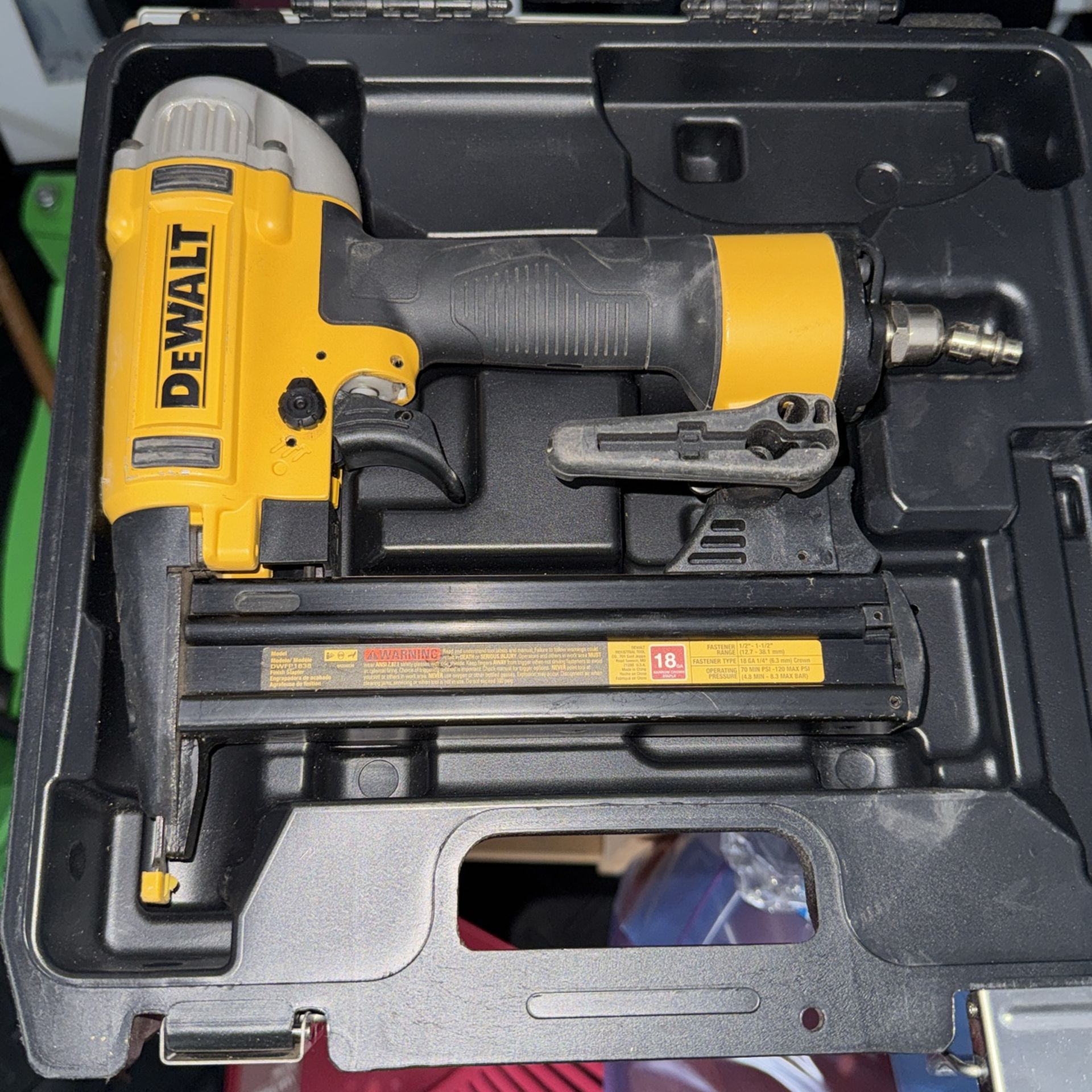 Dewalt 18 Gage Nailer.