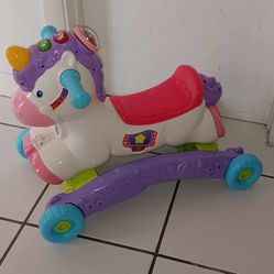 Vtech "Prance and Rock Learning Unicorn" ride on toy (batteries included) $15 FIRM