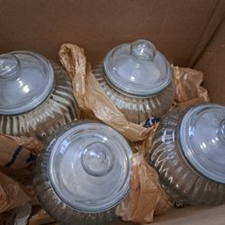 Glass Jars, Set Of 4