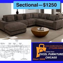 🌼FREE DELIVERY🌼Brand New Reclining Sectional Sofa Couch 