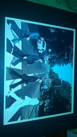 Coloredb picture Beatles Abbey road 12x14 picture with frame no glass