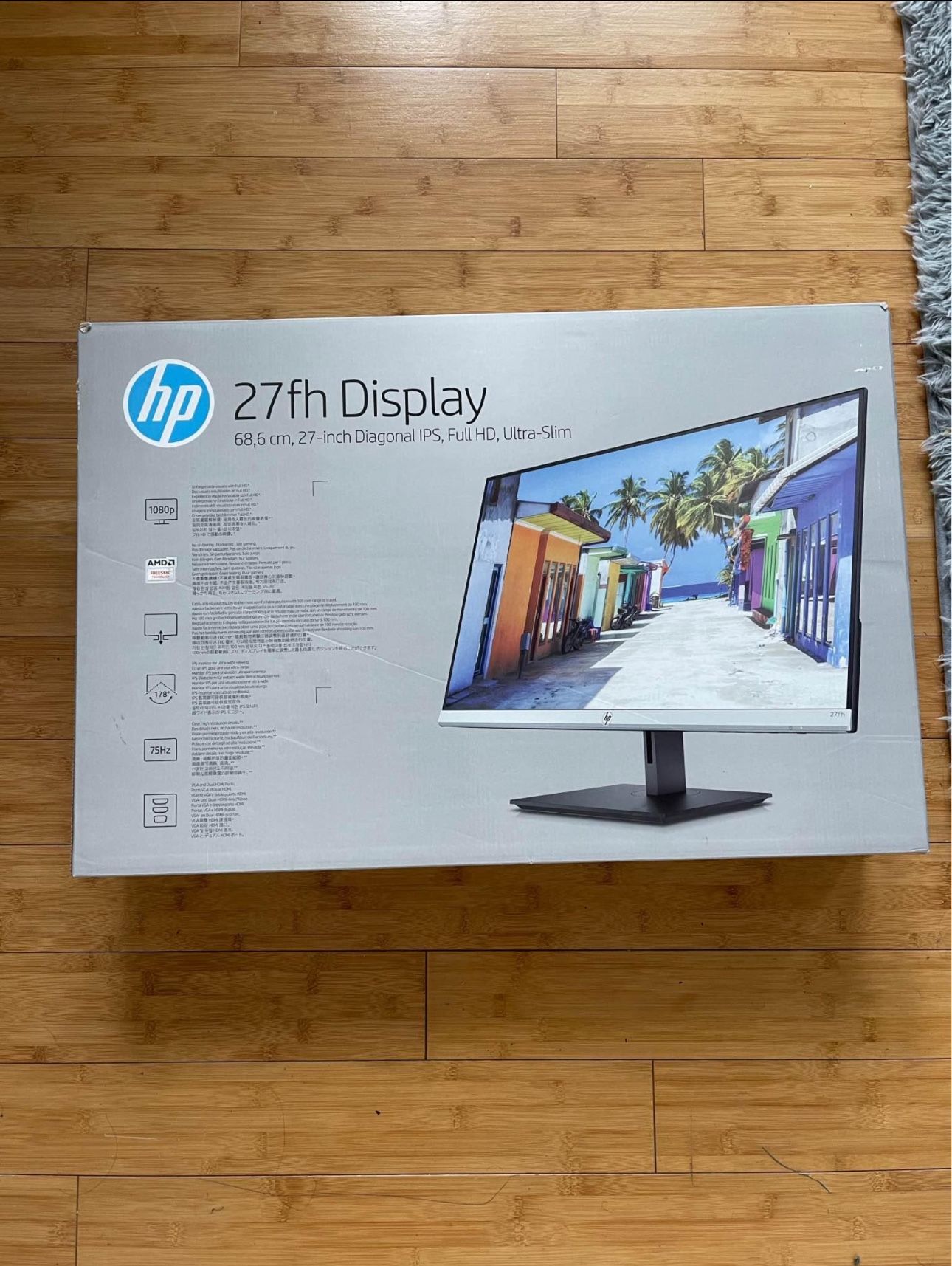 HP 27” Ultra-Slim Monitor (27fh) – Full HD IPS Display – Excellent Condition