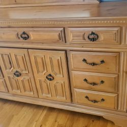 Queen Bed Frame Nightstand and  Dresser