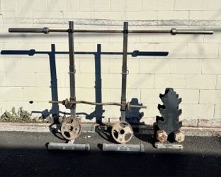 Standing Squat rack And Olympic Bar