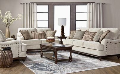 🇺🇸 Brand New Traditional Sofa Loveseat Set $50 Down Takes It Home Today!