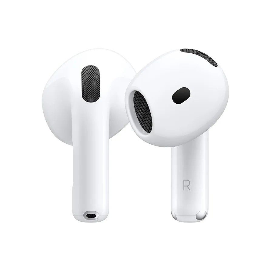 Apple AirPods 4 Wireless Earbuds, Bluetooth Headphones, Personalized Spatial Audio, Sweat and Water Resistant, USB-C Charging Case, H2 Chip, Up to 30 