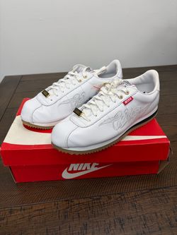 Nike Cortez White Leather Low-Top Sneakers
