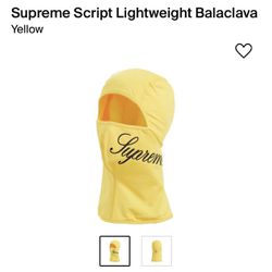 Supreme Yellow Lightweight Script Balaclava
