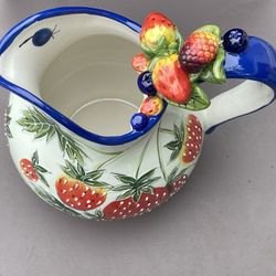 Blue Sky Ceramic Pitcher