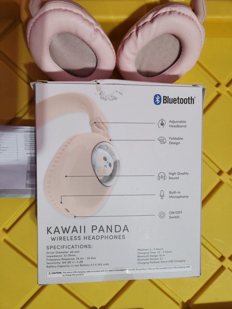 Bass Jaxx Bluetooth Kawaii Panda Wireless Headphones