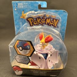 Pokemon Fennekin Throw N Pop Poke Great Ball Action Figure Kids Toy 2016 TOMY 