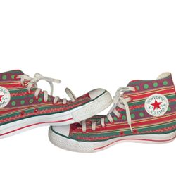 Converse Chuck Taylor Hightop Sneakers Xmas Sz7 Holiday Wrapping Paper All Star