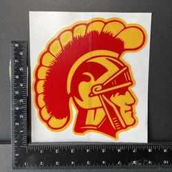 USC Trojans Large Decal Sticker 2-tone RED & YELLOW - Coolers - BBQ - FOOTBALL 