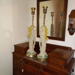 Pair of Vintage Rembrandt Torchiere Lamps