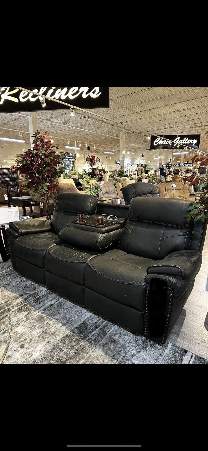 Leather faux couch - NEED GONE BY 10-8! $800 OBO!!