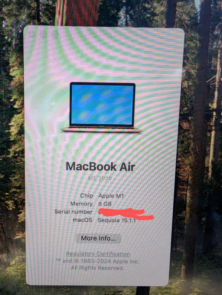 MacBook Air M1 8GB Ram, 256 GB