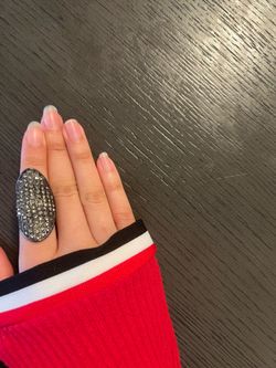 Black Rhinestone Ring