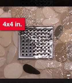 Decorative shower drains, stainless steel