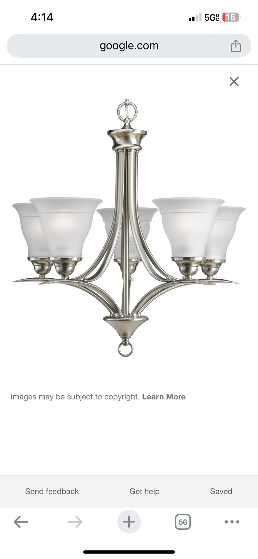 Progress Lighting Trinity 5-Light Chandelier P4328