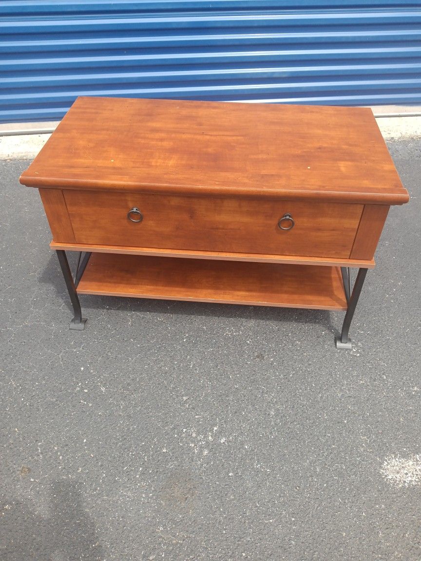 TV Stand, 2 Large Shelves For Storage 