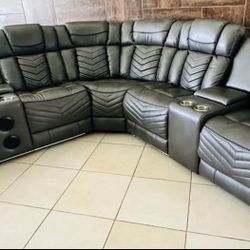 Brand New Sectional Recliner With Led Lights- Finance Available No Credit Needed $39 Down 🔥