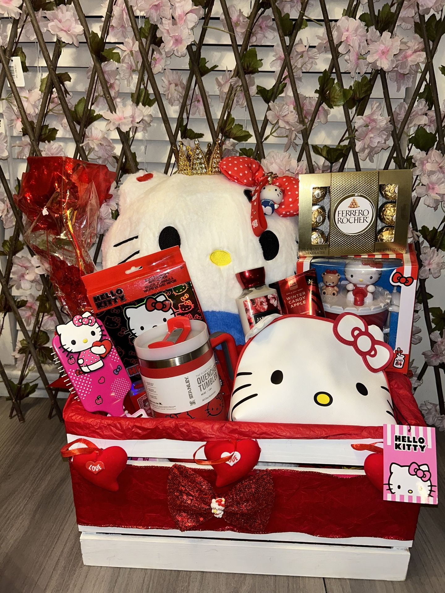Hello Kitty Valentines Day Basket