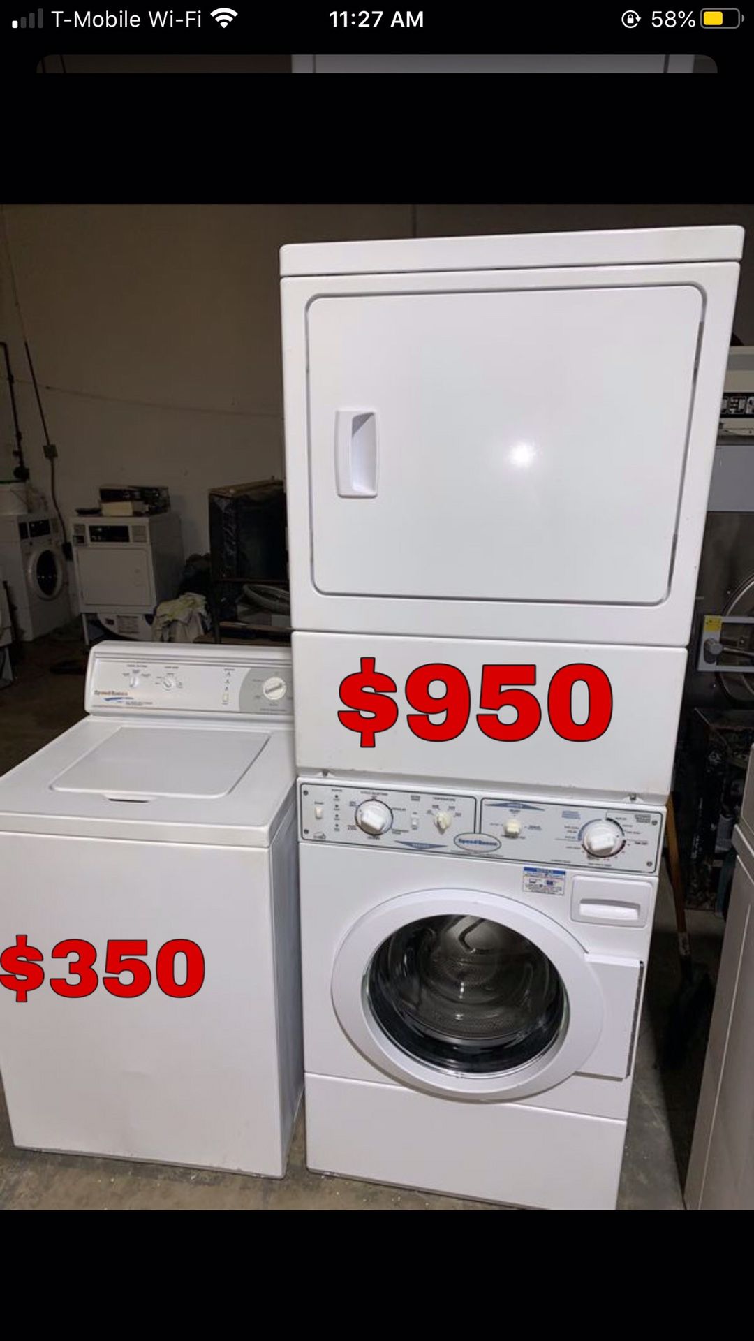 Commercial speed queen ( washers & dryer)