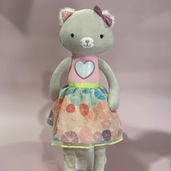 B Softies Maison Battat 15&quot; Kitty Cat Ballerina Plush 2019 Excellent ConditionNibbler the White 1999 Bunny Rabbit Ty Beanie Baby Excellent Used C