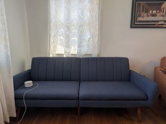 Blue Mid-Century Modern Sofa