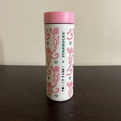 NEW Starbucks X Roller Rabbit 16oz Stainless Steel Tumbler Festive Holiday Cup