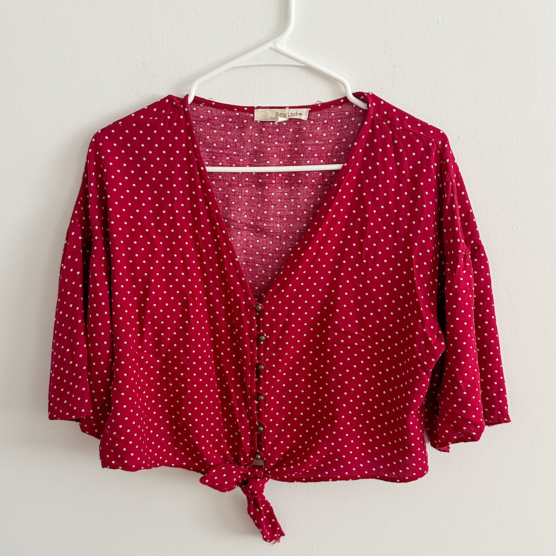 Rewind Red Polka Dot Shrug Size L