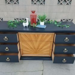 Vintage Black MCM Dresser