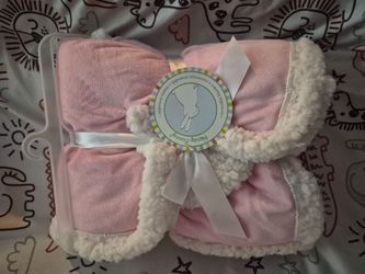 Honey Bunny Pink Reversible Baby Blanket