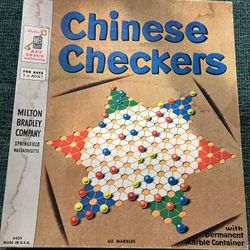 Milton Bradley Chinese Star Checkers Vintage Game Board 