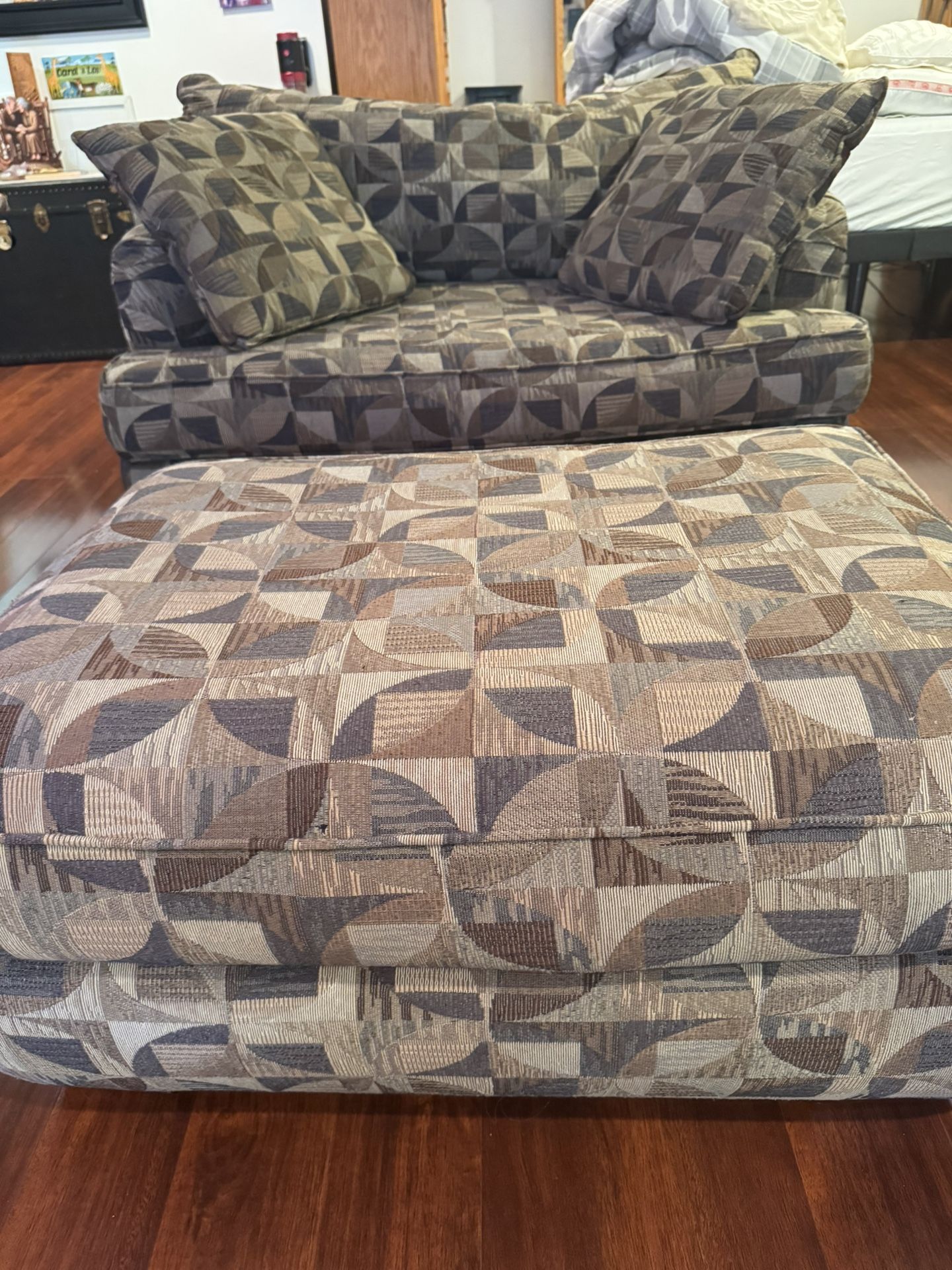 Love Seat And Ottoman