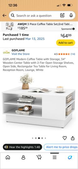 Storage Coffee Table