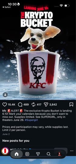 KFC super girl bucket