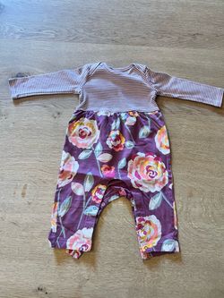 Baby Girl Floral Long Sleeve Romper - 9-12 months Tea Collection
